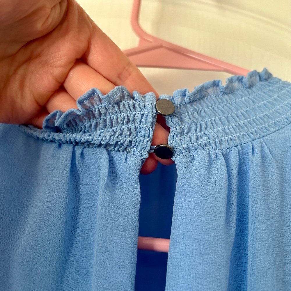 1. State Light Blue Ruffled Dress - Picture 10 of 11